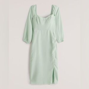 NWT Abercrombie & Fitch Long-Sleeve Draped
Skirt Midi Dress